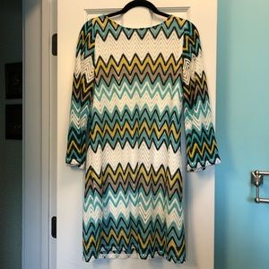 Colorful Crochet Overlay Dress